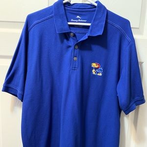 Tommy Bahama mens large Kansas University polo.